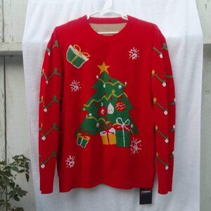 Bundle sunglasses&classic holiday thick warm softball sweater, brand new w tag